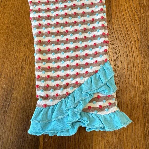 MATILDA JANE Leggings Bundle Girls 6 Legging Pants 3 Pairs Blue Stripes Ruffles - Picture 5 of 16